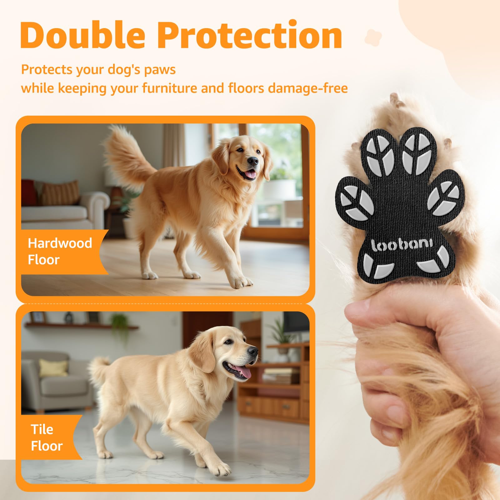 Dog Toe Grips For Senior Dogs - Dog Paw Protector Pads For Dogs Traction On Hardwood Floors, Paw Covers With Stronger Adhesive F
